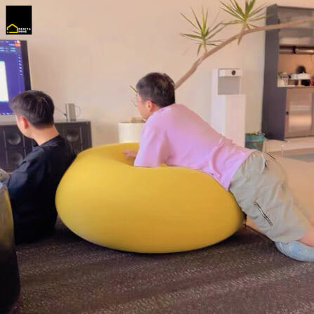 เก้าอี้สตูล RENITA HOME รุ่น DONUT STOOL สีเหลือง_4